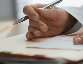 Doctor writing prescription Doctor writing prescription