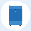 Diagram of an oxygen concentrator Diagram of an oxygen concentrator