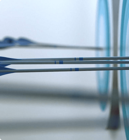 Arrows hitting target Arrows hitting target