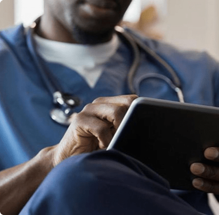 Doctor using iPad Doctor using iPad