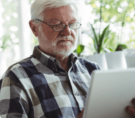 Older male at home Older male at home
